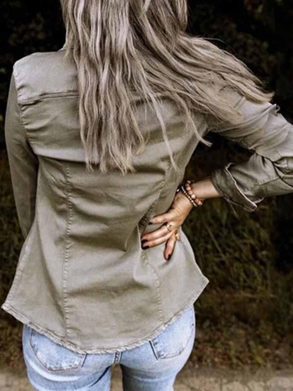 Amsoin Trendy Denim Tops