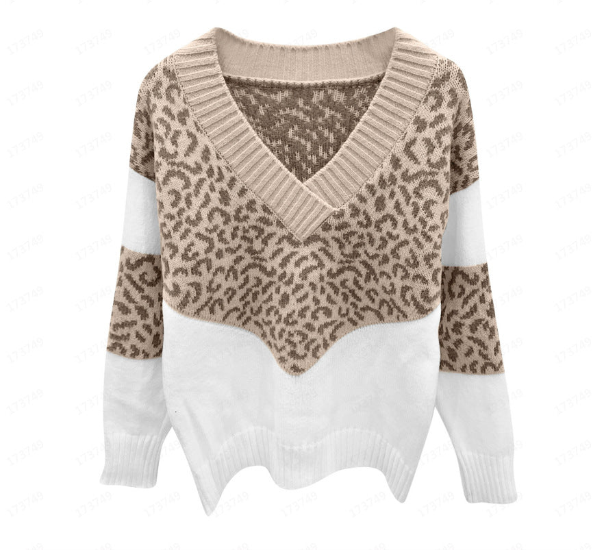 Amsoin Knit V Neck Sweater