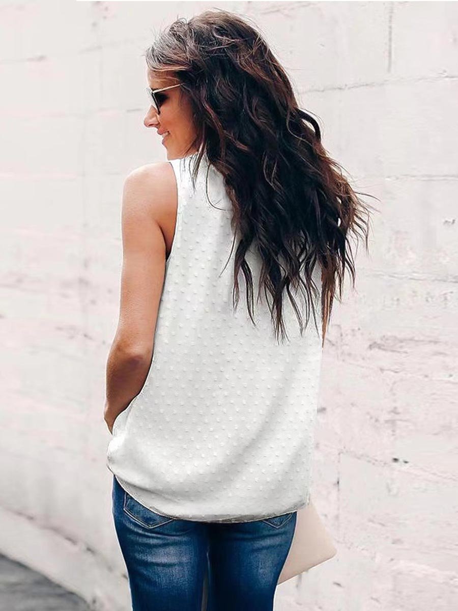 Amsoin Polka Dot Sleeveless Vest