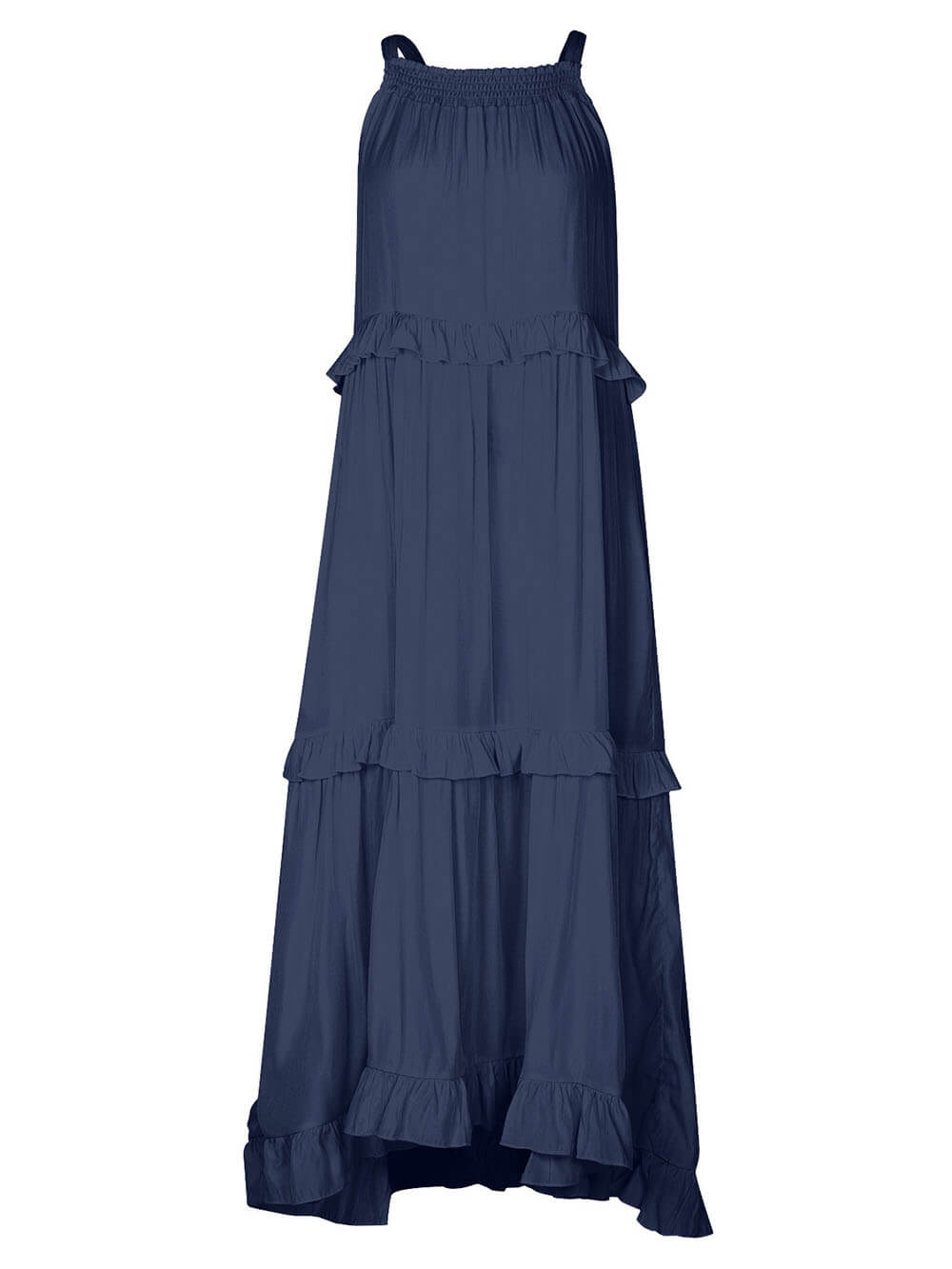 Amsoin Irregular Cake Sleeveless Maxi Dress