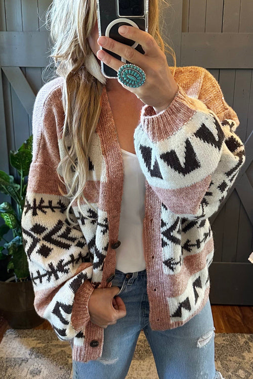 Pink Knit Cardigan