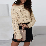 Amsoin Round Neck Idle Style Knitwear