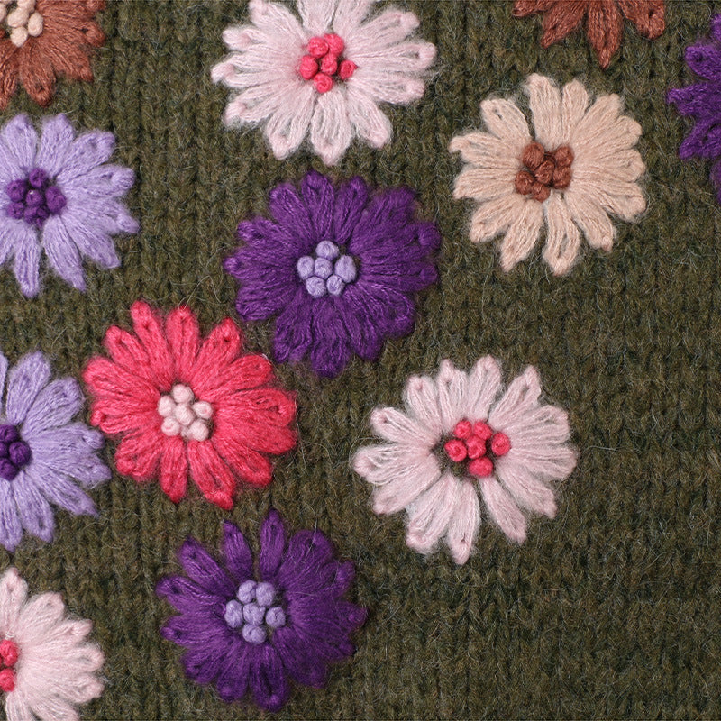 Hand chain hook thick needle thick knit sweater