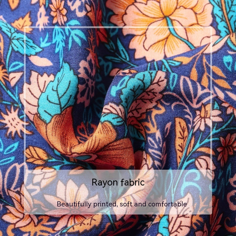 Amsoin Bohemian Beach Holiday Off-shoulder Puff Sleeve Dress