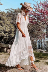 Amoin Irregular Fishtail Lace Dress