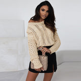 Amsoin Round Neck Idle Style Knitwear