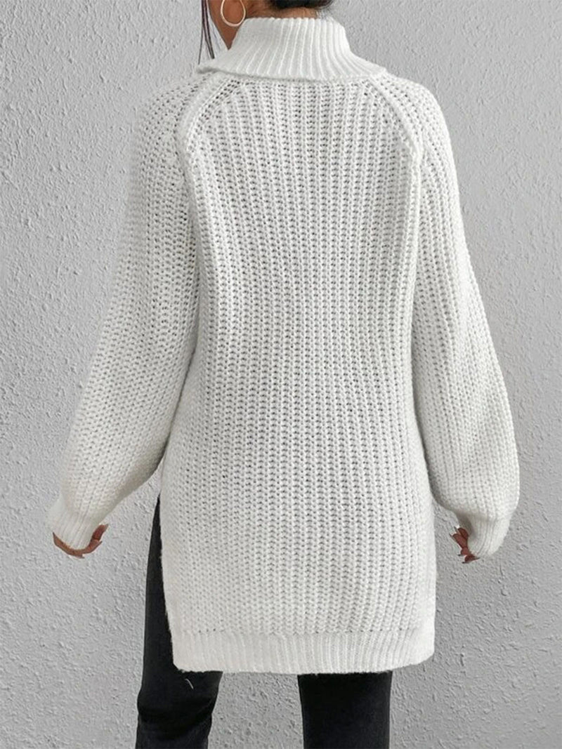 Turtleneck Rib-Knit Sweater