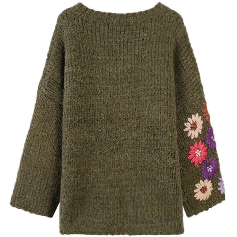 Hand chain hook thick needle thick knit sweater