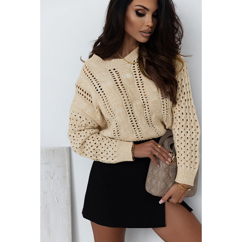 Amsoin Round Neck Idle Style Knitwear