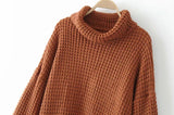 Amsoin Leisure High-Collar Sweater