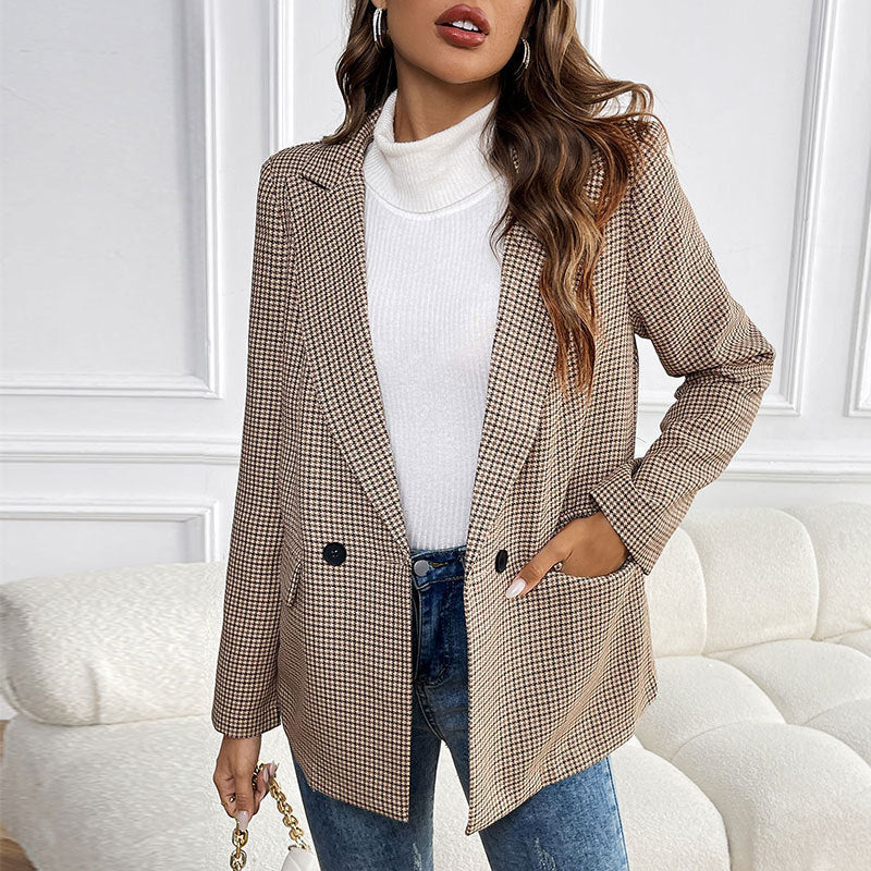 Amsoin Plaid Blazer