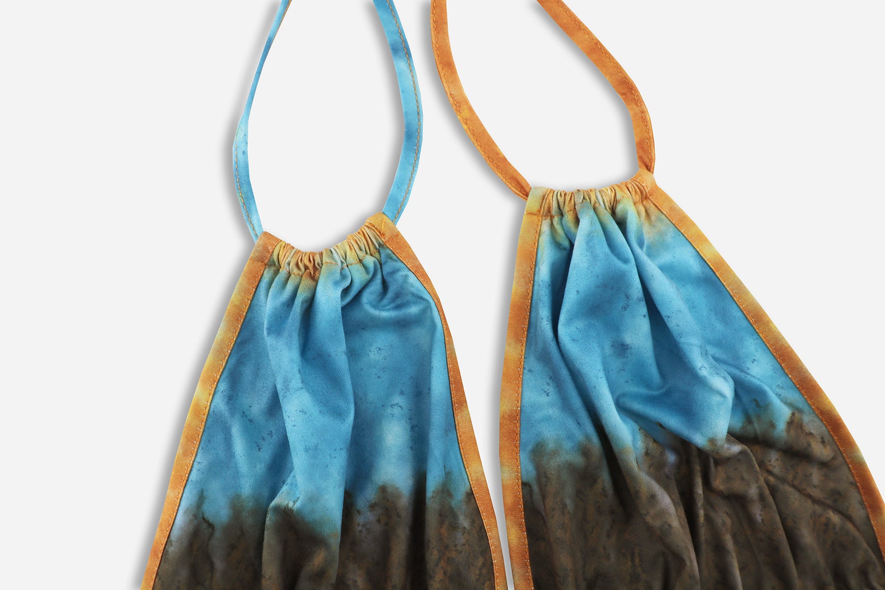 Amsoin Sexy Slim Tie Dye Strap Backless Printed Skirt Bohemian Beach Long Skirt