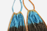 Amsoin Sexy Slim Tie Dye Strap Backless Printed Skirt Bohemian Beach Long Skirt