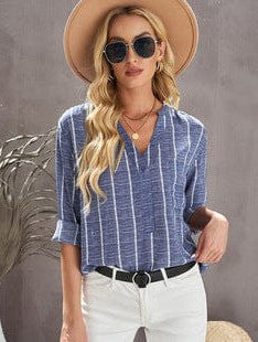 Amsoin Denim Shirt With Short Sleeves