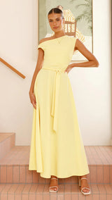 European And American Solid Color Fashion Temperament Sexy Lacing Dress