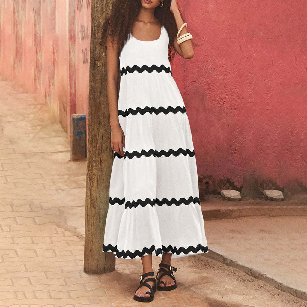 Amsoin Sexy Contrast Sling Dress