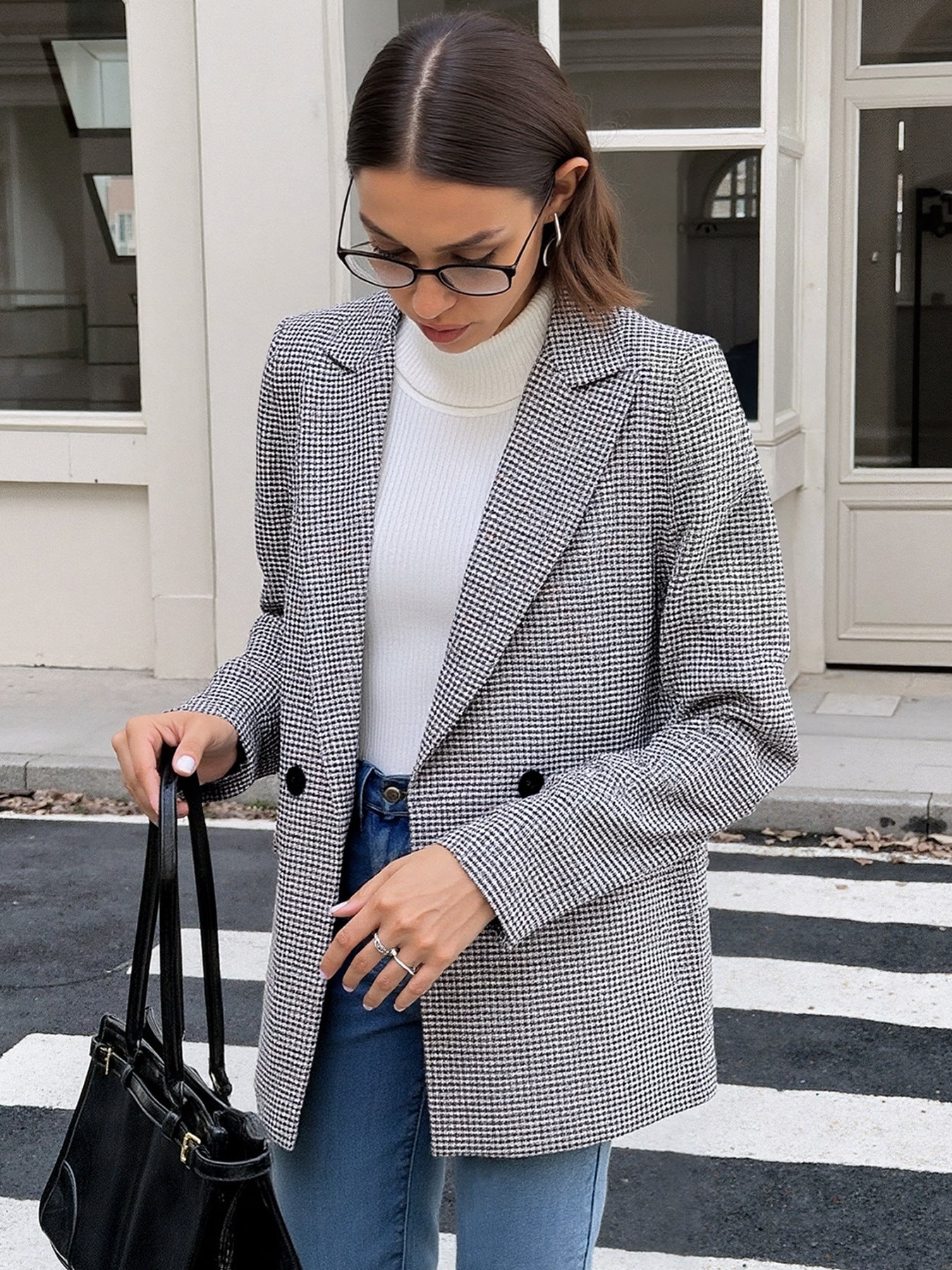 Amsoin Plaid Blazer