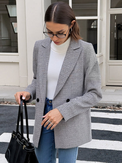 Amsoin Plaid Blazer