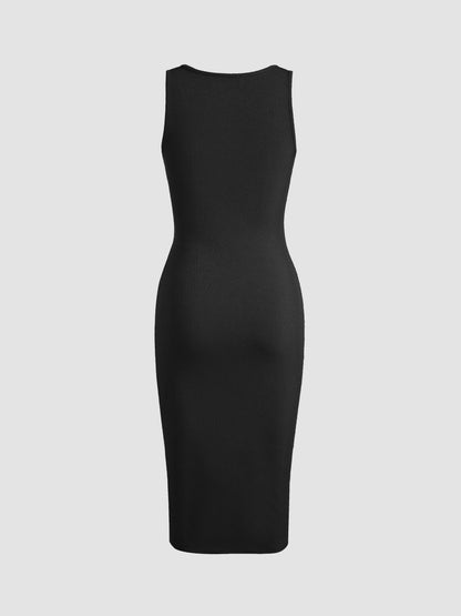 Drawstring Wrap Short Sheath Dress