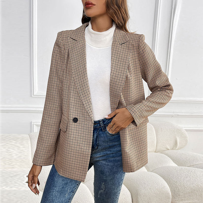 Amsoin Plaid Blazer