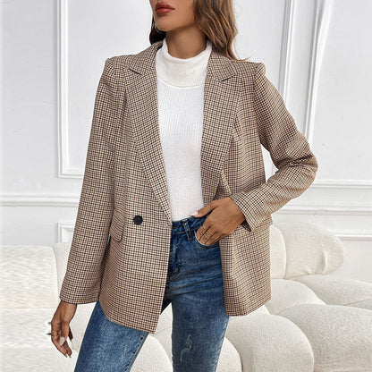 Amsoin Plaid Blazer