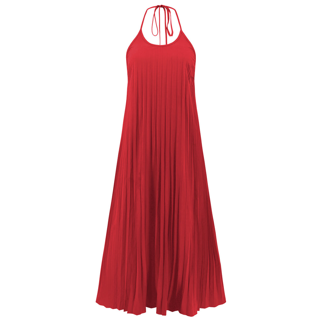 Amsoin Pleated Sling Dress