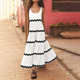 Amsoin Sexy Contrast Sling Dress