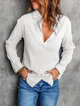 Amsoin Denim Shirt With Short Sleeves