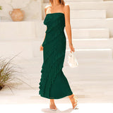 Women's Tube Top Hip Skirt Ruffled