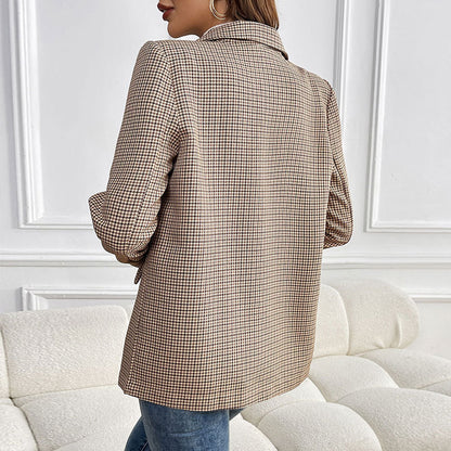 Amsoin Plaid Blazer