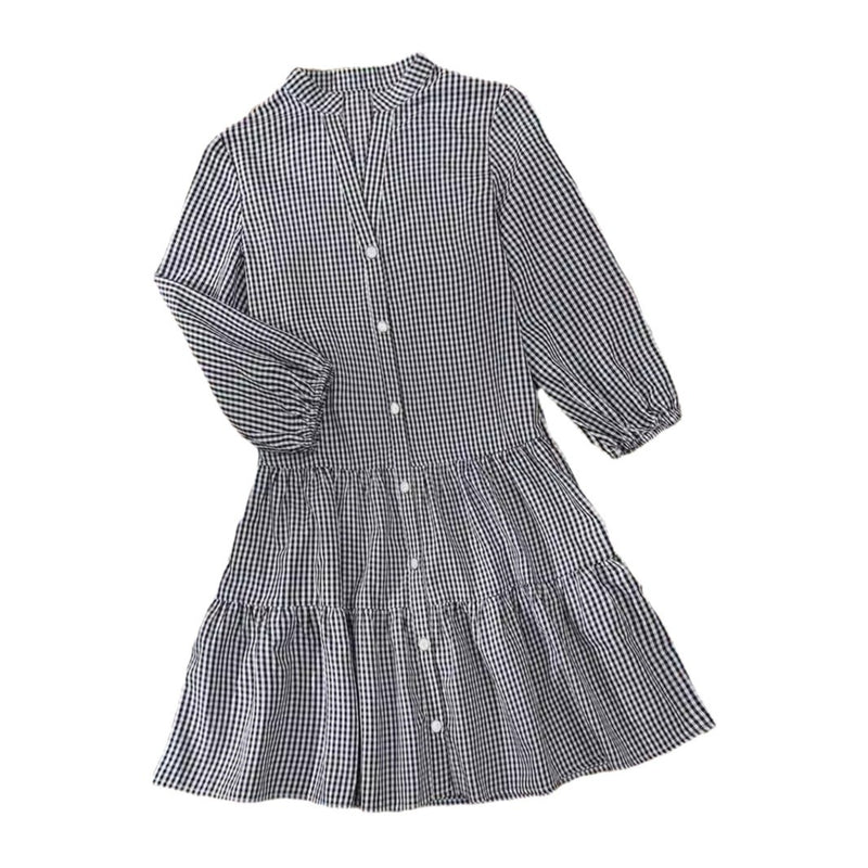 Fashion Simple Loose Plaid Dress