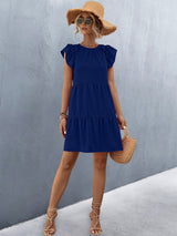 Amsoin Casual Ruffle Sleeve Dresses