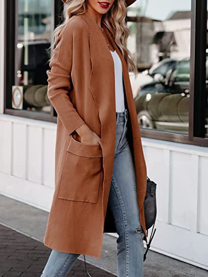 Amsoin Long high-end Woolen Coat