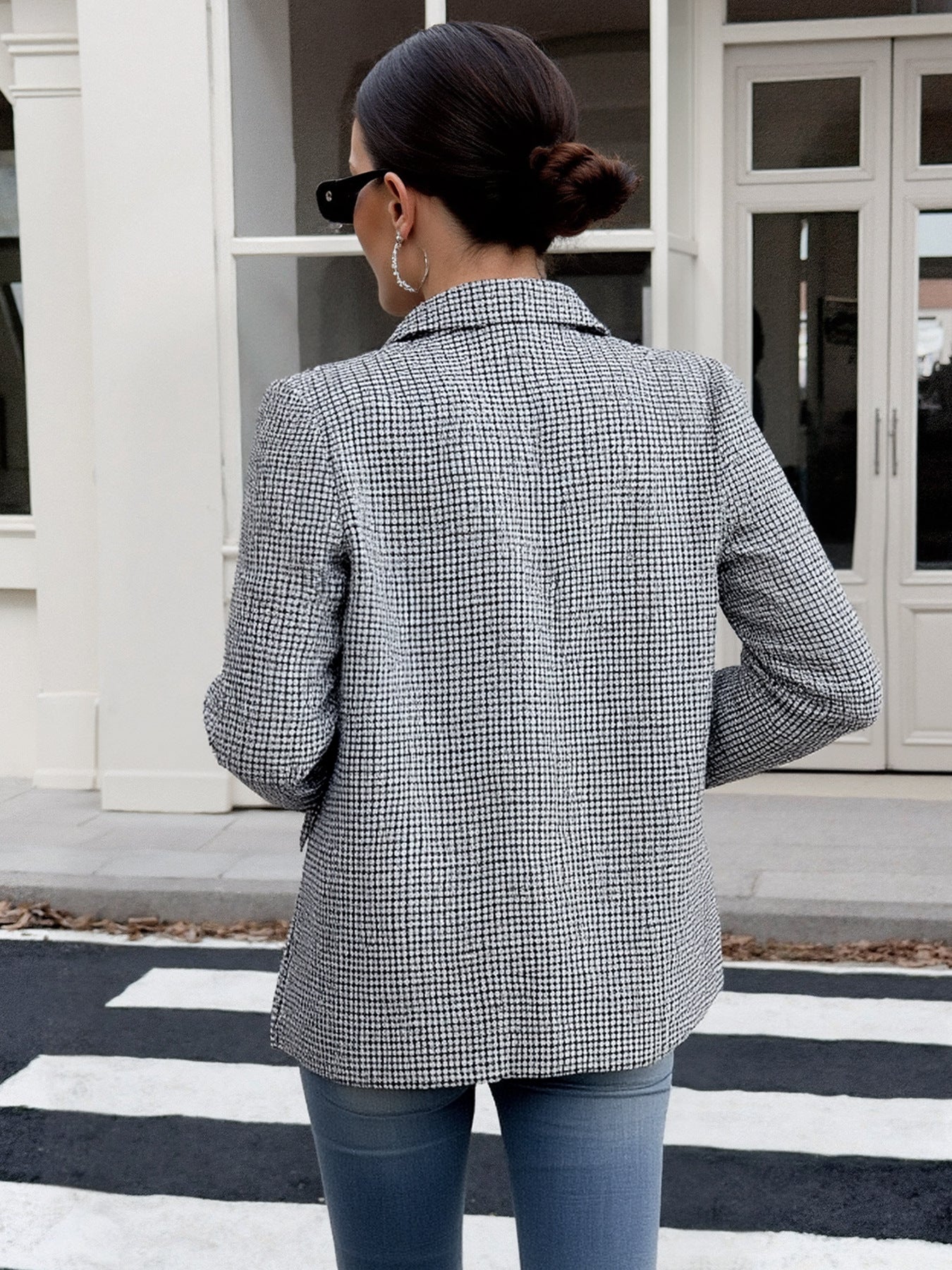 Amsoin Plaid Blazer