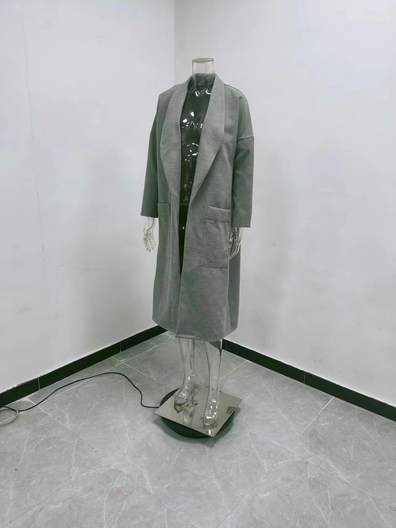 Amsoin Long high-end Woolen Coat