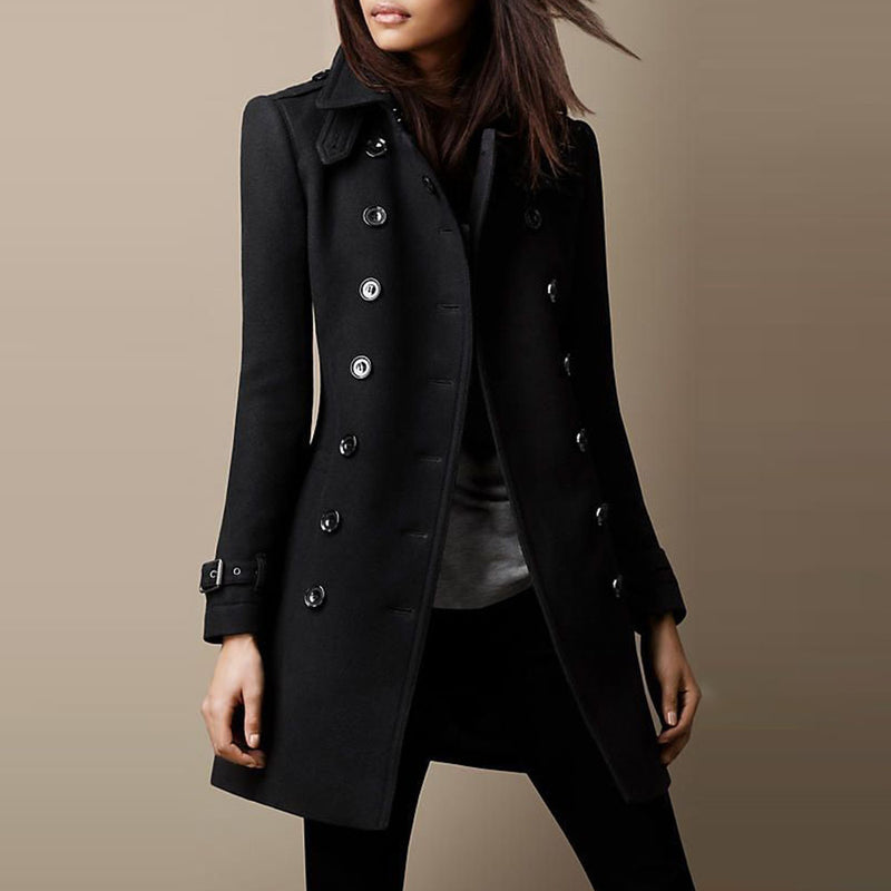 Amsoin Woolen Button Coat
