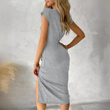 Fashion Twist Short Sleeve Women Dress