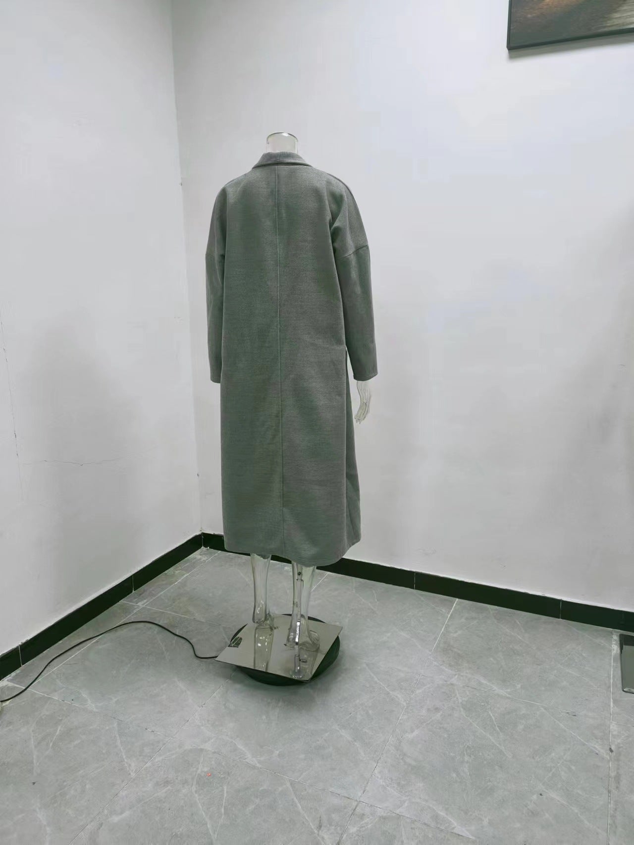 Amsoin Long high-end Woolen Coat