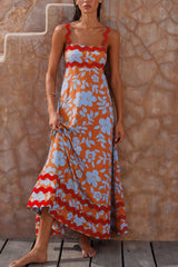 Amsoin Wavy Print Cami Dress