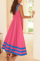 Amsoin Wavy Print Cami Dress