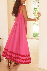 Amsoin Wavy Print Cami Dress