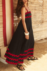 Amsoin Wavy Print Cami Dress