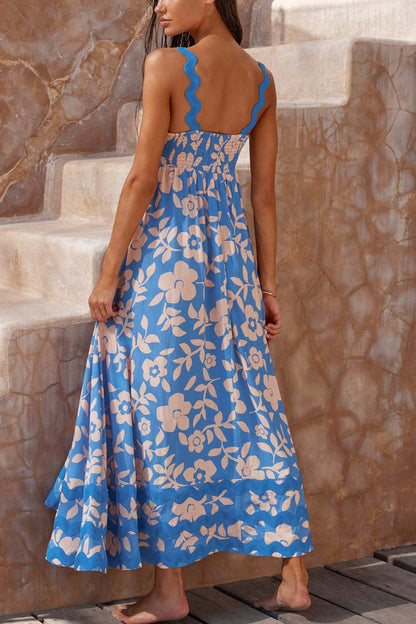 Amsoin Wavy Print Cami Dress