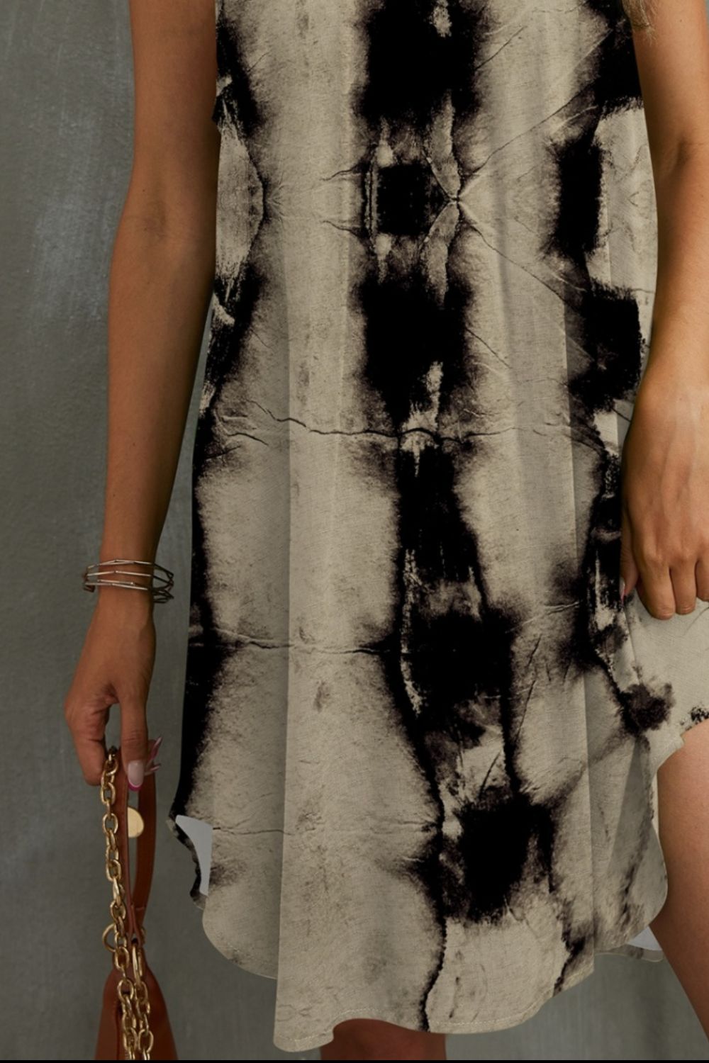 Blue Zone Planet |  Tie-Dye Grecian Neck Dress BLUE ZONE PLANET