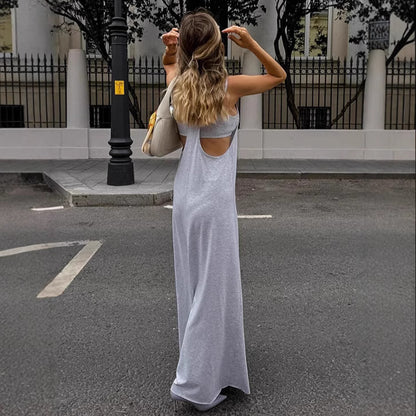 Bandage Dress Loose Square Collar A- Line Dress