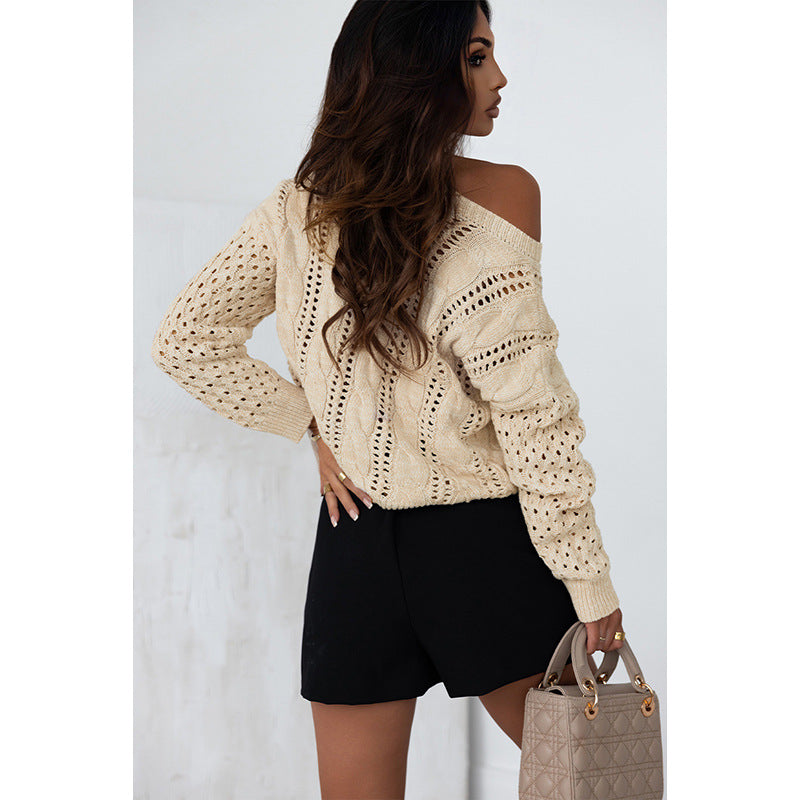 Amsoin Round Neck Idle Style Knitwear