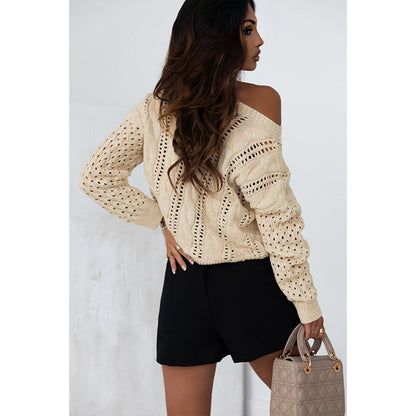 Amsoin Round Neck Idle Style Knitwear