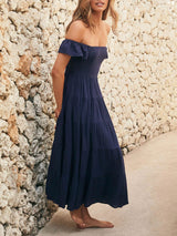 Blue Zone Planet |  Polka Dot Print Ruffle Sleeve Swing Dress BLUE ZONE PLANET