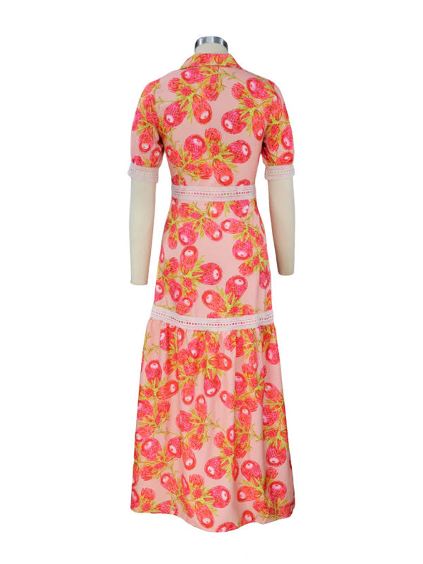Blue Zone Planet |  Bohemian Floral Print Midi Dress BLUE ZONE PLANET