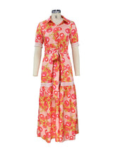 Blue Zone Planet |  Bohemian Floral Print Midi Dress BLUE ZONE PLANET